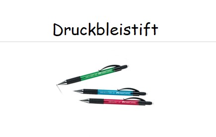 Druckbleistift HB mit Radierer - Faber-Castell  --- im AUSVERKAUF