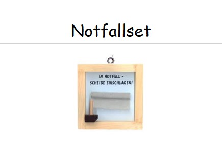 Notfallset --- im AUSVERKAUF