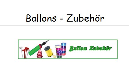 Zubehör für Ballons