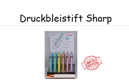 Druckbleistifte Sharp - Limited Edition - Pentel  --- im Ausverkauf