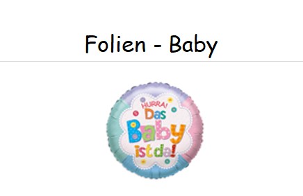 Folien - Ballons - Baby & Geburt - ungefüllt