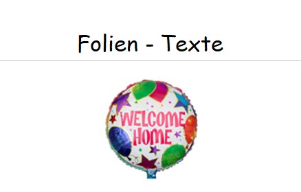 Folien - Ballons - diverse Texte - ungefüllt