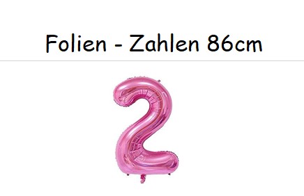 Folien - Ballons - Zahlen 86 cm - ungefüllt
