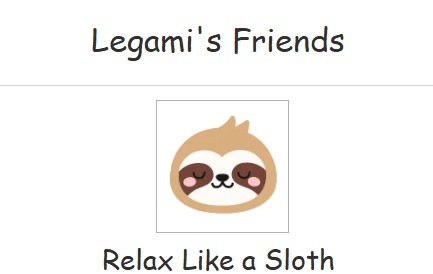 Legami's Friends - Relax Like a Sloth