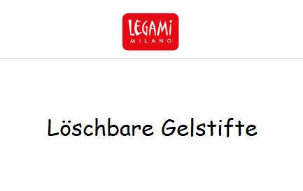 Löschbare Gelstifte - Legami