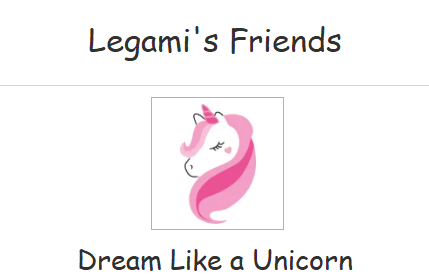 Legami's Friends - Dream Like a Unicorn