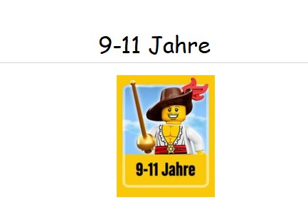 9 - 11 Jahre LEGO©