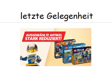 Rabatte auf LEGO© Sets