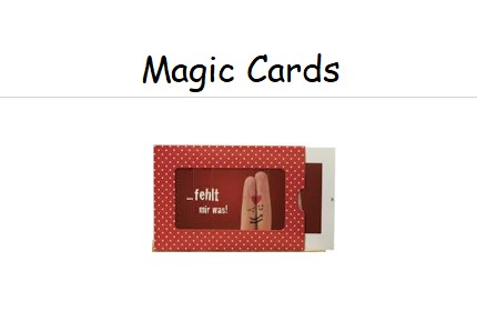 Magic-Cards die sich auszieht ----- Karte A6 mit Couvert --- im AUSVERKAUF