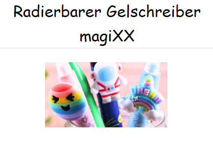 Radierbarer Gelschreiber magiXX