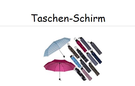 Taschenregenschirm, D: 50cm