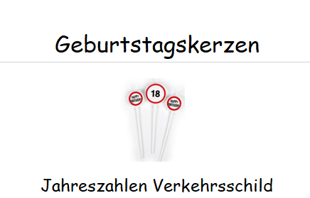 Geburtstagskerzen