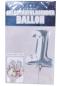 Preview: Zahlenballon 15cm am Stab - selbstaufblasend - silber - Zahl 1