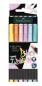 Preview: Brush Pen - Black Edition - Pastel 6 Farben Kartonetui