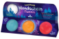 Preview: Leuchtende Mondscheinflummis 3er Set rot - blau - orange