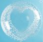 Preview: Crystal Globe - Lovely Hearts - transparent pre-stretched - kugelrund 61 cm ungefüllt
