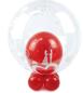 Preview: Crystal Globe Herz transparent pre-stretched - kugelrund 60 cm ungefüllt
