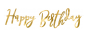 Preview: Girlande Banner 16.5 x 62 cm - Happy Birthday gold