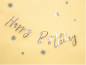 Preview: Girlande Banner 16.5 x 62 cm - Happy Birthday silber