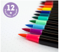 Preview: Brush Marker - Set mit 12 Pinselmarkern