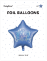 Preview: Happy Birthday Stern blau - Folienballon 40 cm - ungefüllt