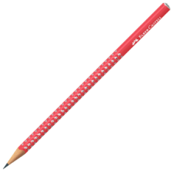 Sparkle Bleistift Mine B: Pearllack & Glitzerkappe - candy cane red