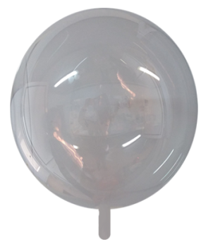 Globus/Bobo Balloon - transparent pre-stretched - kugelrund 28 cm ungefüllt