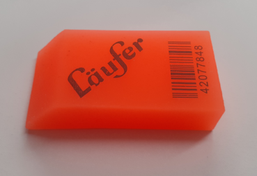 Radierer transluzent 4.8 x 2.4 x 1.1 cm Läufer - orange