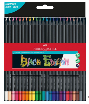 Black Edition Buntstift - 24 Farben Kartonetui