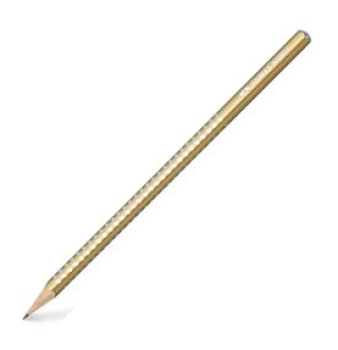 Sparkle Bleistift Mine B: Pearllack & Glitzerkappe - pearl gold