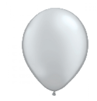Ballon 28 cm - silber - 1 Beutel - 5 Stück