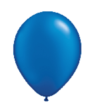 Ballon 28 cm - metallic-blau - 1 Beutel - 5 Stück