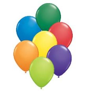 Ballon 28cm - Carnival - Kunterbunte Farbmischung - 1 Beutel - 10 Stück