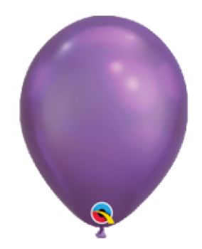 Ballon 28 cm - Chrome violett - 1 Beutel - 3 Stück