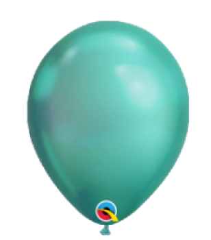 Ballon 28 cm - Chrome grün - 1 Beutel - 3 Stück