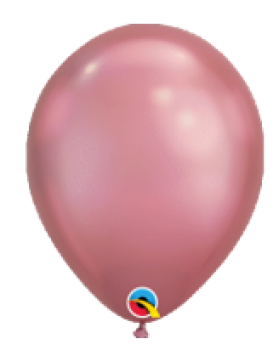 Ballon 28 cm - Chrome rosé - 1 Beutel - 3 Stück