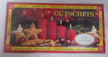 XXL-Geldgeschenk-Karte 30 x 15.5cm - Frohes Fest Gutschein