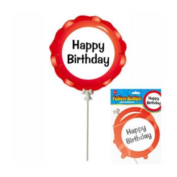 Happy Birthday - selbstaufblasbar 3-tlg. - Folienballon 18 cm