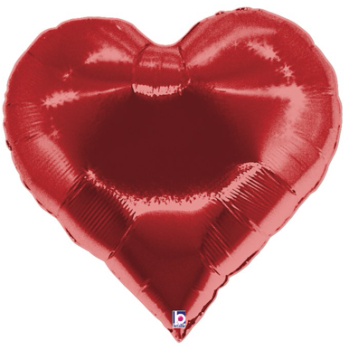 Jumbo Herz - Casino Heart rot - Folienballon 76 cm ungefüllt