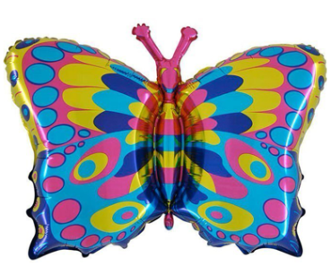 Butterfly - Folien Ballonfigur 85 cm ungefüllt