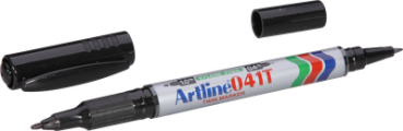 ARTLINE® Twin Permanent Marker , Doppelspitze 0.4 mm und 1.0 mm rot