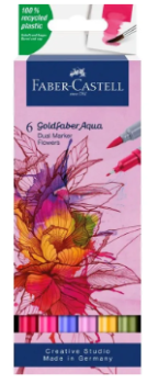 Goldfaber Aqua Dual Marker - 6 Farben Kartonetui Blumen