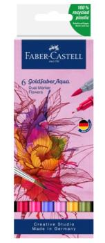 Goldfaber Aqua Dual Marker - 6 Farben Kartonetui Blumen