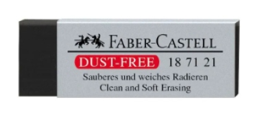 Radierer Dust-free wenig Radierabfall 6 x 2 x 1 cm - schwarz