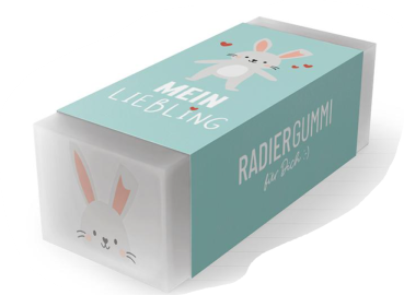 Kleine Lieblinge Hase - Radiergummi 5x2,2x1,7cm - mein Liebling