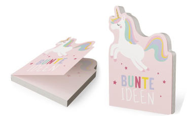 Kleine Lieblinge Einhorn - Notizblock 12x8x1cm - Bunte Ideen