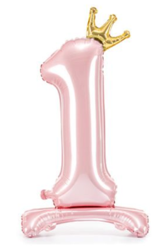 Folien AirBalloon 84 cm - Zahl 1 - rosa