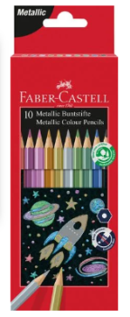 Buntstifte metallic - 10 Farben Kartonetui