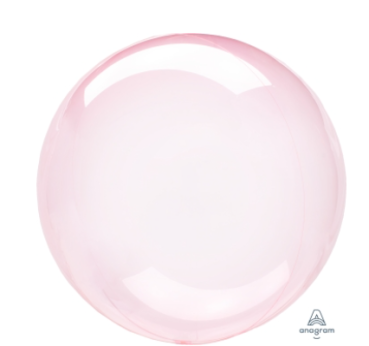 crystal clearz orbz - pink-halbtransparent - Folienballon 45 cm ungefüllt