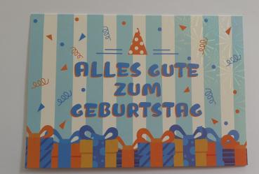 Holographic - Alles Gute zum Geburtstag - Doppelkarte A6 mit Couvert